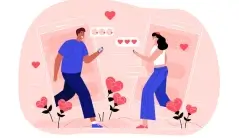 Hookupers illustration of sending a first message